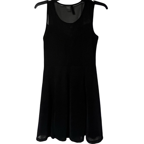 NWT H&M Black Mini Dress with Illusion Neckline NEW - Picture 5 of 6